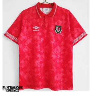 Wales 1990-1991 Retro Domácí Dres Krátký Rukáv Wales 1990-1991 Retro Domácí Dres Krátký Rukáv